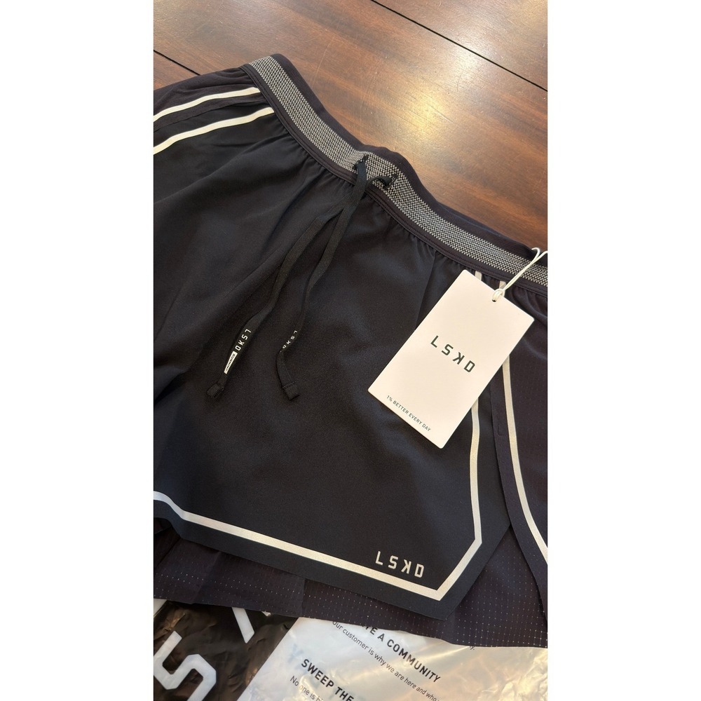 LSKD Accelerate 3" High-Rise Running Shorts Black Reflective Women Small NEW NWT - Picture 10 of 16
